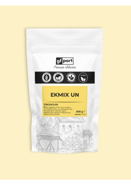 Gfport Ekmix Glutensiz Ekmek Unu Karışımı 500 gr