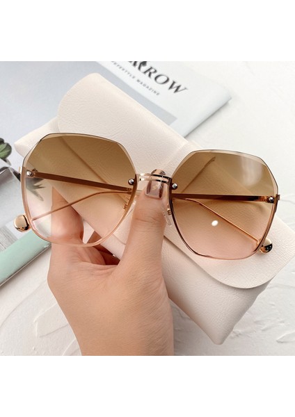 Büyük Boy Kare Güneş Gözlüğü Kadınlar Için Moda UV400 Koruma Büyük Büyük Uv Koruma Erkek Güneş Gözlükleri (Yurt Dışından)
