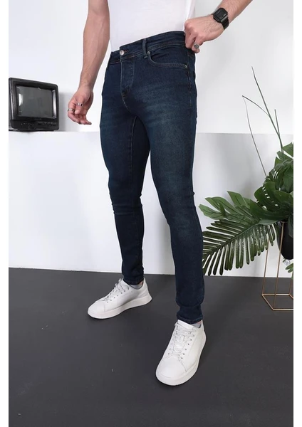 Lina Trend Erkek Lacivert Slim Fit Dar Kesim Jeans Kot Pantolon