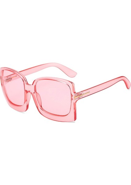 Moda Retro Büyük Boy Kadın Güneş Gözlüğü Büyük Çerçeve Vintage Kadın Tonları (Yurt Dışından)