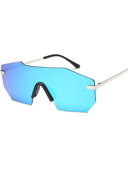 Wekity Klasik Siyam Tek Parça Güneş Gözlüğü Kadın Erkek Için Güzel Çerçevesiz Şık Retro Tasarım (Yurt Dışından)