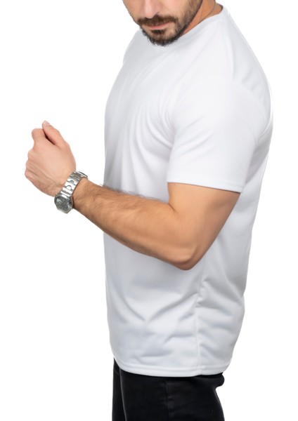 Aşırı Terleme Önleyici Beyaz Bisiklet Yaka Erkek T-Shirt, Ter Sızdırmaz, Çift Katmanlı fiyatları