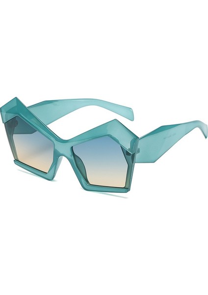 Retro Cateye Güneş Gözlüğü Kadın Büyük Boy Vintage Kedi Gözü Tonları UV400 Lensler (Yurt Dışından)