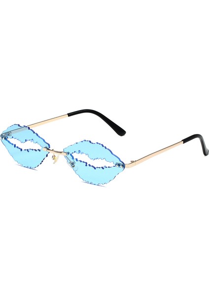 Yeni Kişilik Dudak Güneş Gözlüğü Kadın Çerçevesiz Alev Kırmızı Dudak Güneş Gözlüğü Kadın Balo Komik Güneş Gözlüğü (Yurt Dışından)