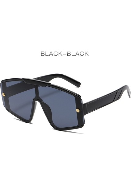 Klasik Siyam Tek Parça Büyük Boy Güneş Gözlüğü Kadın Erkek Için Güzel Çerçevesiz Şık Retro Tasarım (Yurt Dışından)