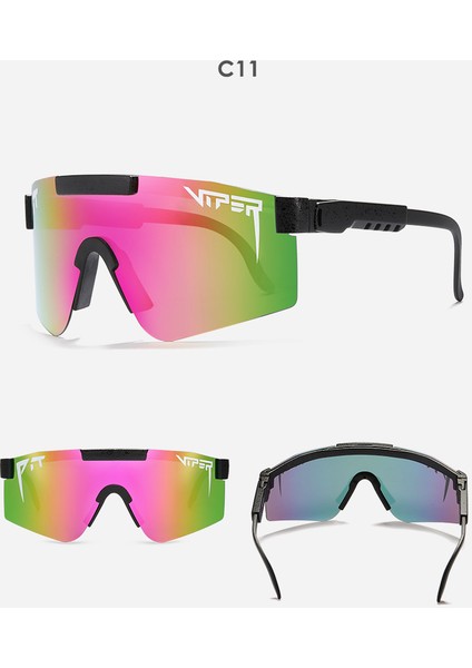 Güneş Gözlüğü Bisiklet Gözlük UV400 Polarize Pit Viper Erkekler ve Kadınlar Için Açık Güneş Gözlüğü C11 (Yurt Dışından)