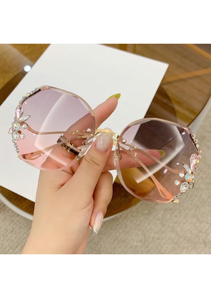 Kadınlar Için Büyük Boy Kare Güneş Gözlüğü Büyük Büyük Geniş Moda Tonları (Yurt Dışından)