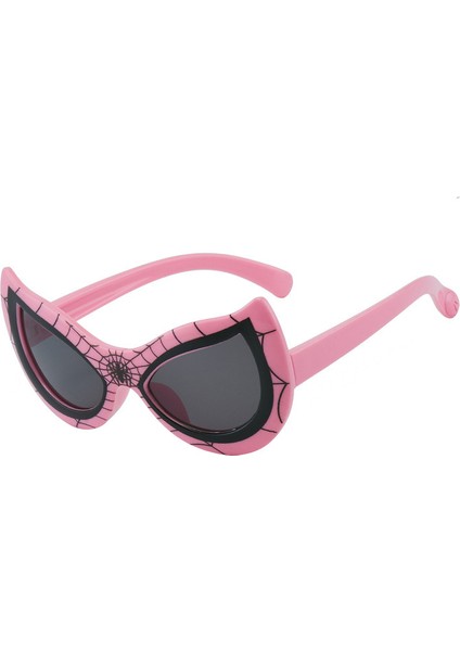 (Pembe Çerçeve) Çocuk Güneş Gözlüğü Uv Koruması Küçük Çocuk Kişilik Güneş Gözlüğü Örümcek Adam Erkek ve Kız Moda Karikatür Güneşlik Gözlük (Yurt Dışından)