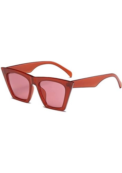 Vintage Kare Kedi Gözü Güneş Gözlüğü Kadın Trendy Cateye Güneş Gözlüğü B2473 (Yurt Dışından)