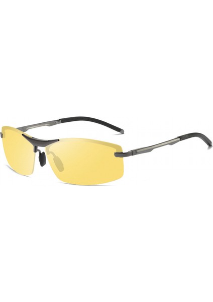 Polarize Güneş Gözlüğü Erkek ve Kadın, UV400 Koruma ve Parlama Önleyici Retro Kare Mat Siyah Aynalı Çerçeve Sürüş (Yurt Dışından)