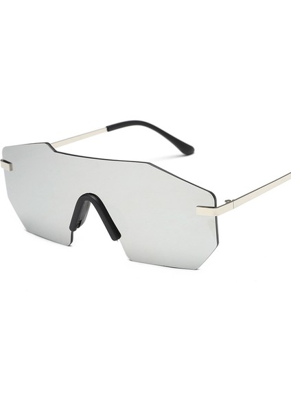 Wekity Klasik Siyam Tek Parça Güneş Gözlüğü Kadın Erkek Için Güzel Çerçevesiz Şık Retro Tasarım (Yurt Dışından)