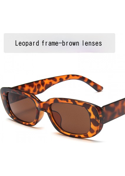 Avrupa ve Amerikan Trendi Küçük Çerçeve Güneş Gözlüğü Kadın Kare Güneş Gözlüğü Zeytin Yeşili Renkli Ins Sokak Atış Gözlükleri (Yurt Dışından)