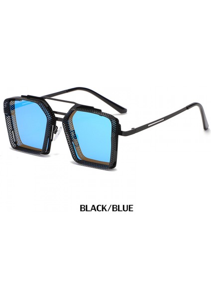 Kadın Erkek Düz Üst Moda Tonları Için Kare Büyük Boy Güneş Gözlüğü (Yurt Dışından)