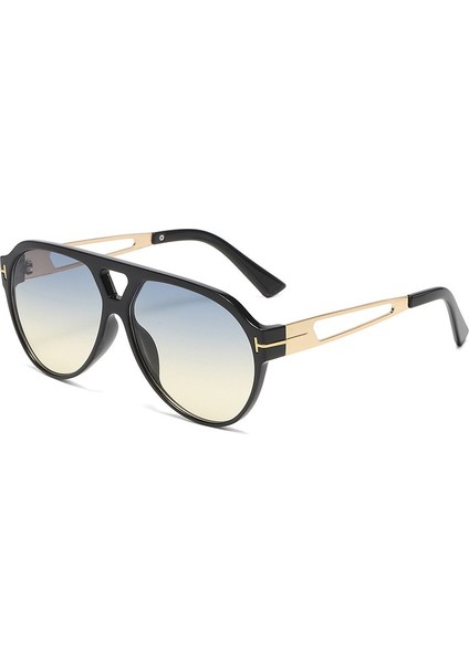 Aviator Erkekler Kadınlar Için Büyük Moda Güneş Gözlüğü Gözlüğü Alaşım Çerçeve Gözlük (Yurt Dışından)