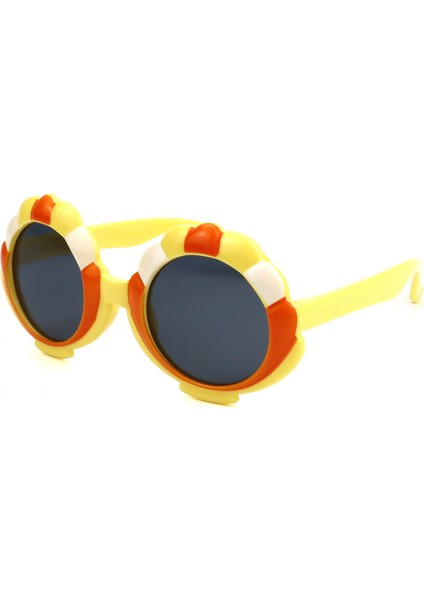 Çocuk Güneş Gözlüğü Karikatür Polarize Çocuk Gözlükleri Güneşlik Ayna Uv Koruma Çocuk Gözlükleri ---- Küçük Kabuk Sarı (Yurt Dışından)