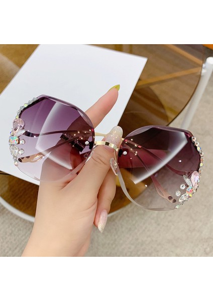 Kadınlar Için Büyük Boy Kare Güneş Gözlüğü Büyük Büyük Geniş Moda Tonları (Yurt Dışından)