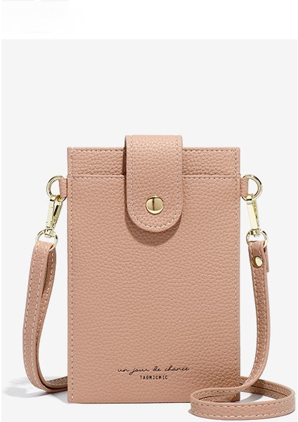 Bayan Crossbody Cep Telefonu Çantası Küçük Omuz Çanta Kart Cüzdan Satchel Kılıfı, Açık Pembe (Yurt Dışından)