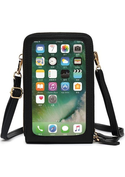 Kadınlar Için Küçük Crossbody Telefon Çantası, Bayanlar Cep Telefonu Crossbody Çanta Cüzdan Çanta Hafif Pu Deri Çok Bölmeli Telefon Omuz Çantası Kart Yuvaları ile Ayarlanabilir Askı (Yurt Dışından)