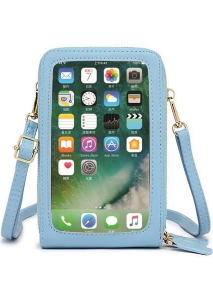 Kadınlar Için Küçük Crossbody Telefon Çantası, Bayanlar Cep Telefonu Crossbody Çanta Cüzdan Çanta Hafif Pu Deri Çok Bölmeli Telefon Omuz Çantası Kart Yuvaları ile Ayarlanabilir Askı (Yurt Dışından)