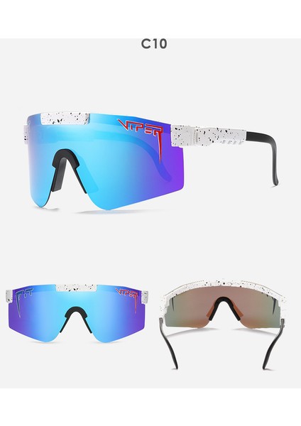 Güneş Gözlüğü Bisiklet Gözlük UV400 Polarize Pit Viper Erkekler ve Kadınlar Için Açık Güneş Gözlüğü C10 (Yurt Dışından)