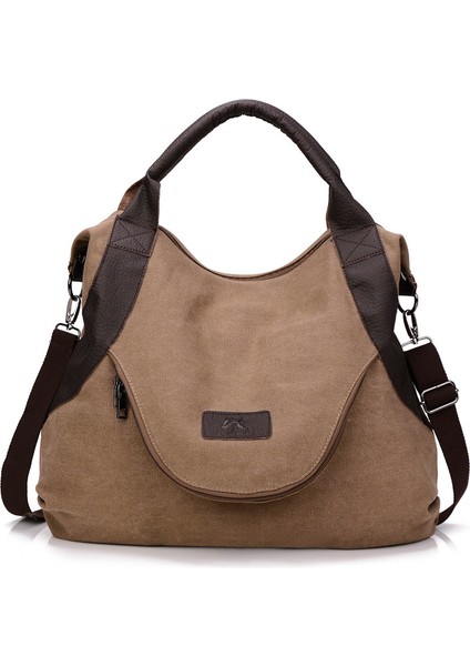 Kanvas Çanta Omuz Çantası Kadın-Vintage Hobo Üst Kolu Alışveriş Crossbody Çanta Tote Bayanlar Kadınlar Için Rahat Plaj Çok Fonksiyonlu Çantalar (Kahverengi) (Yurt Dışından)