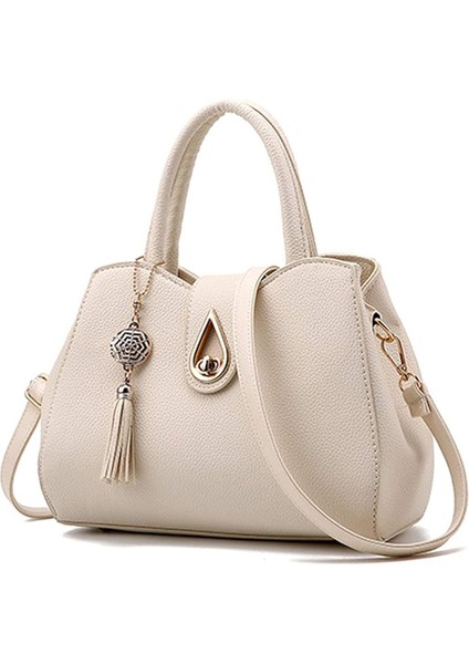 Kadın Moda Püsküllü Çanta Üst Tote Saplı Çanta Sevimli Mini Öğeler Omuz Çanta (Yurt Dışından)