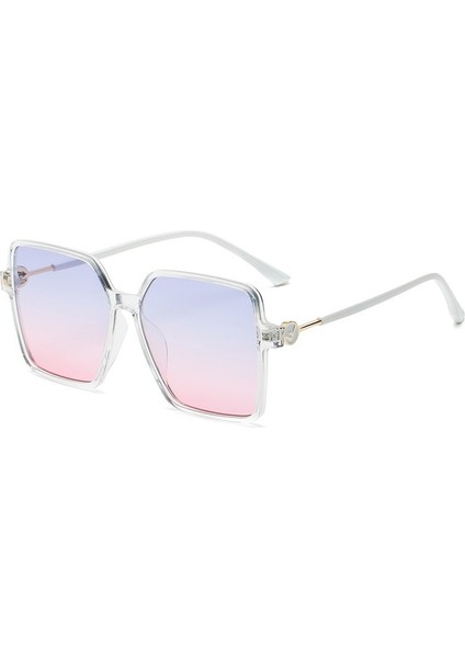 Kadınlar Için Büyük Boy Kare Güneş Gözlüğü Erkekler Için Büyük Büyük Geniş Moda Tonları 100% Uv Koruma Unisex (Yurt Dışından)