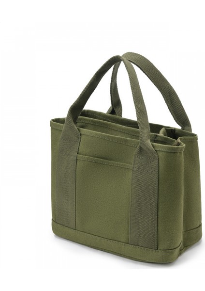 Öğle Yemeği Çantası Japon Tarzı Bento Öğle Yemeği Taşıma Çantaları Termal Öğle Yemeği Çantası Kanvas Alışveriş Çantası (Armygreen) (Yurt Dışından)
