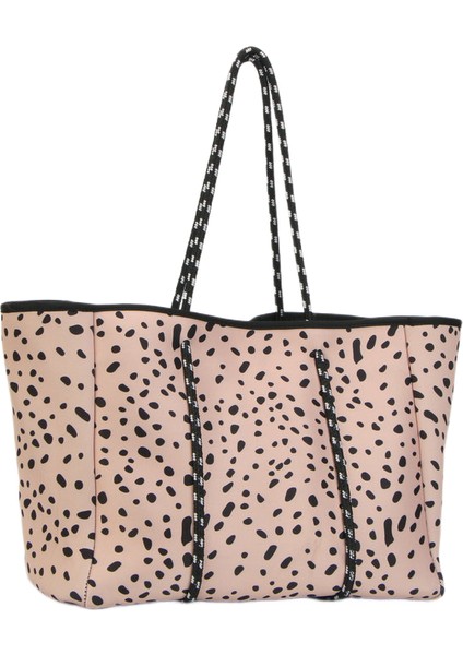 Neopren Tote Çanta Kadınlar Için Büyük Plaj Çantası Havuz Spor Tote Seyahat Tote, Leopar Deseni (Yurt Dışından)