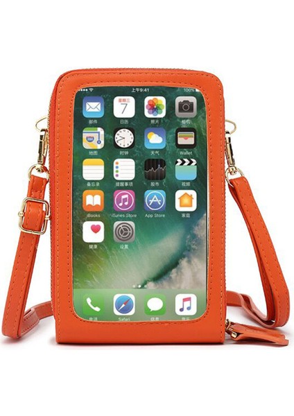 Kadınlar Için Küçük Crossbody Telefon Çantası, Bayanlar Cep Telefonu Crossbody Çanta Cüzdan Çanta Hafif Pu Deri Çok Bölmeli Telefon Omuz Çantası Kart Yuvaları ile Ayarlanabilir Askı (Yurt Dışından)