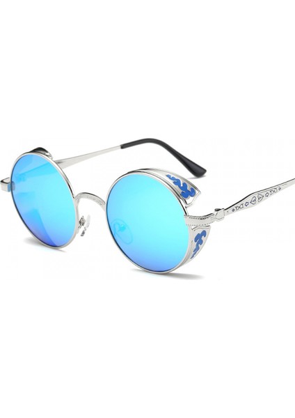 Punk Steam Round Kadın Polarize Güneş Gözlüğü (Yurt Dışından)