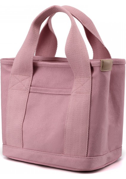 Kadın Kanvas Tote Çanta Kanvas Omuz Çantası Moda Çanta Rahat Alışveriş Çantası (Pembe) (Yurt Dışından)