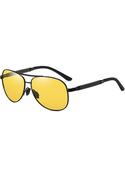 Erkekler Kadınlar Için Aviator Güneş Gözlüğü Polarize UV400 Koruma Aynalı Lens Metal Çerçeve Yaylı Menteşeler (Yurt Dışından)