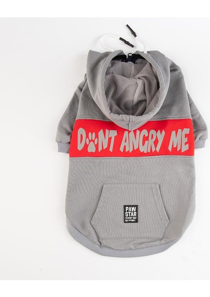 Gri Angry Orta-Büyük Irk Köpek Fermuarlı Sweatshirt fırsatları