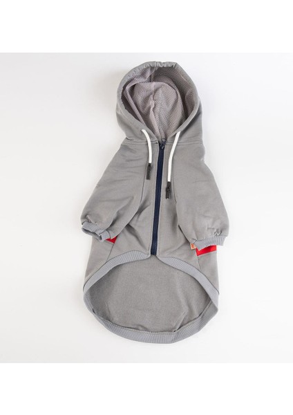 Gri Angry Orta-Büyük Irk Köpek Fermuarlı Sweatshirt indirimleri