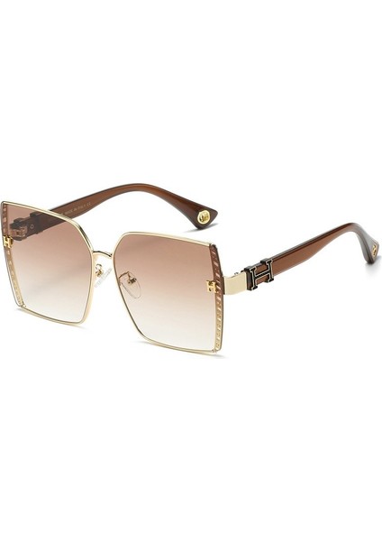 Kadın Erkek Retro Aviator Kare Gözlüğü Klasik Çerçeve Gözlük Için Güneş Gözlüğü (Yurt Dışından)