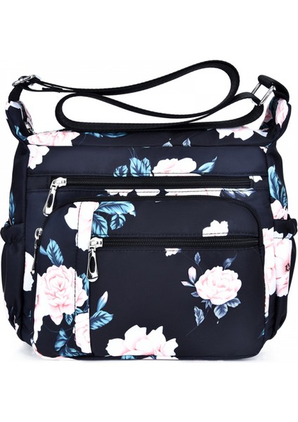 Kadınlar Için Çantalar ve Omuz Çantaları Crossbody Çanta Haberci Çantaları, Büyük Kapasiteli Askılı Çanta (Floral-D) (Yurt Dışından)
