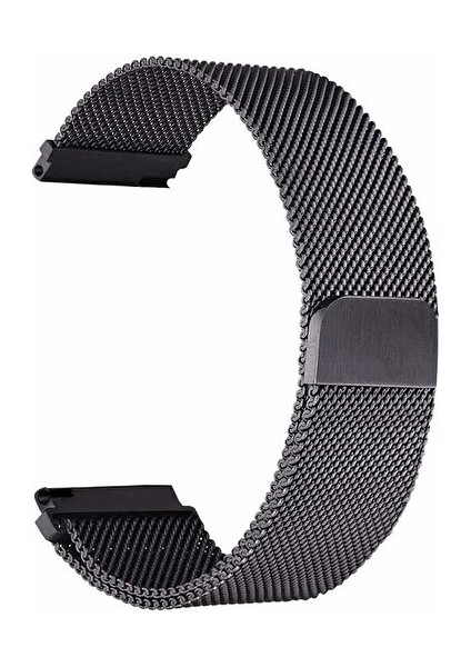 Garmin Venu 3 Kordon Hasır Metal Örgülü Ayarlanabilir Siyah