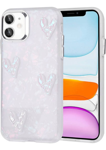 Apple iPhone 11 Kılıf Figürler Kabartma Eralli Parlak Silikon Kırmızı