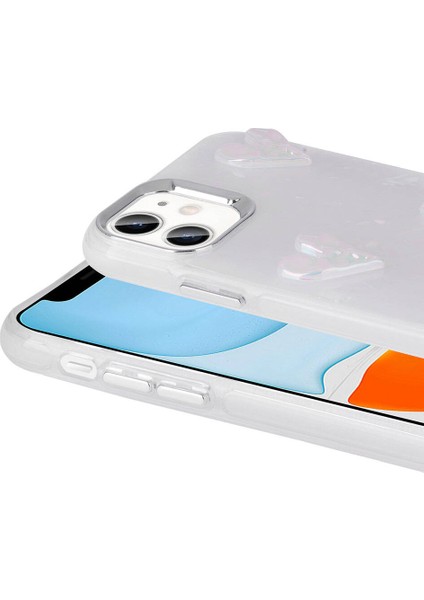 Apple iPhone 11 Kılıf Figürler Kabartma Eralli Parlak Silikon Kırmızı fiyatları