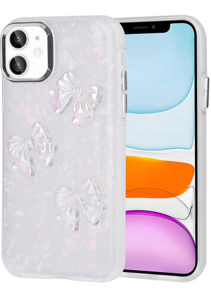 Apple iPhone 11 Kılıf Figürler Kabartma Eralli Parlak Silikon Lacivert
