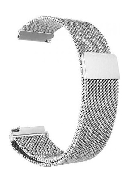 Garmin Venu 3 Kordon Hasır Metal Örgülü Ayarlanabilir Gümüş