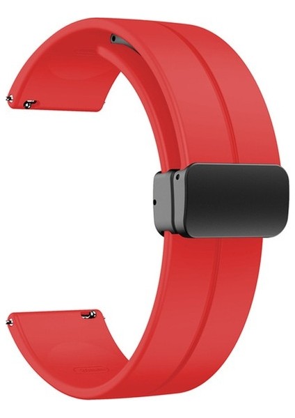 Garmin Venu 3 Kordon Silikon Mıknatıslı Ayarlanabilir HS19 Kırmızı