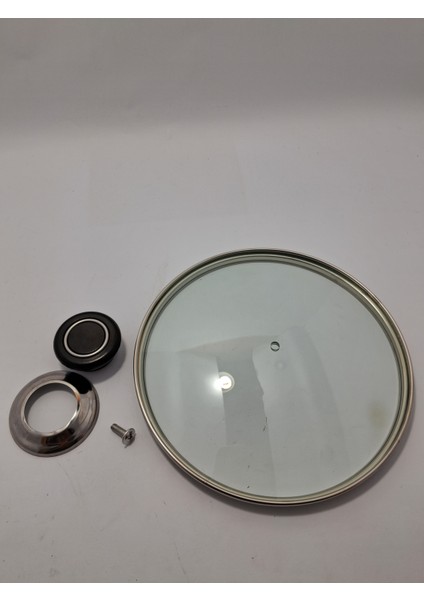 Unıversal Cam Kapak 20 cm ve Tutamağı