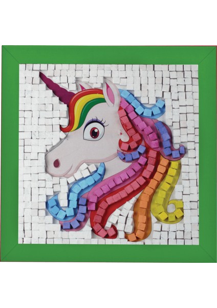 Mozaik Sanat Seti - Unicorn (Ahşap çerçeveli)