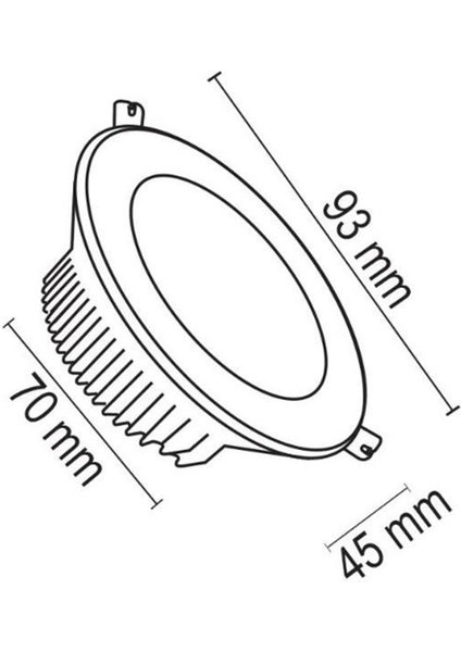 5 Watt Beyaz Kasa Mercekli Cob (Pc) - 5 Adet