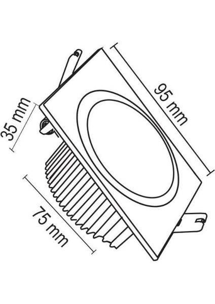 5 Watt Kare Camlı Dekoratif Panel - 4 Adet