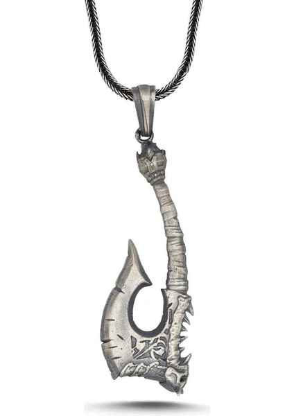 Viking Iskandinav Savaşcı Baltası Üç Boyutlu 925 Ayar Gümüş Kolye fiyatları