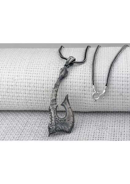 Viking Iskandinav Savaşcı Baltası Üç Boyutlu 925 Ayar Gümüş Kolye indirimleri