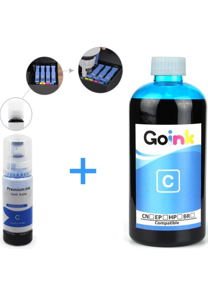 Epson L11050 103 Mürekkep 500 ml Mavi +70 ml (Muadil)